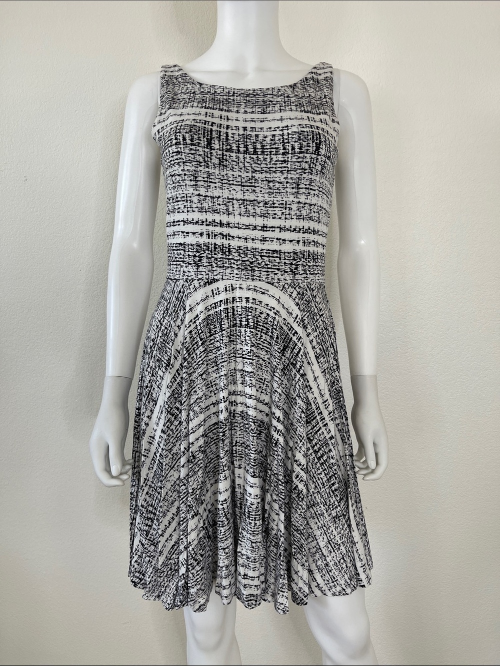 Cynthia Rowley Black & White Fit-and-Flare Dress